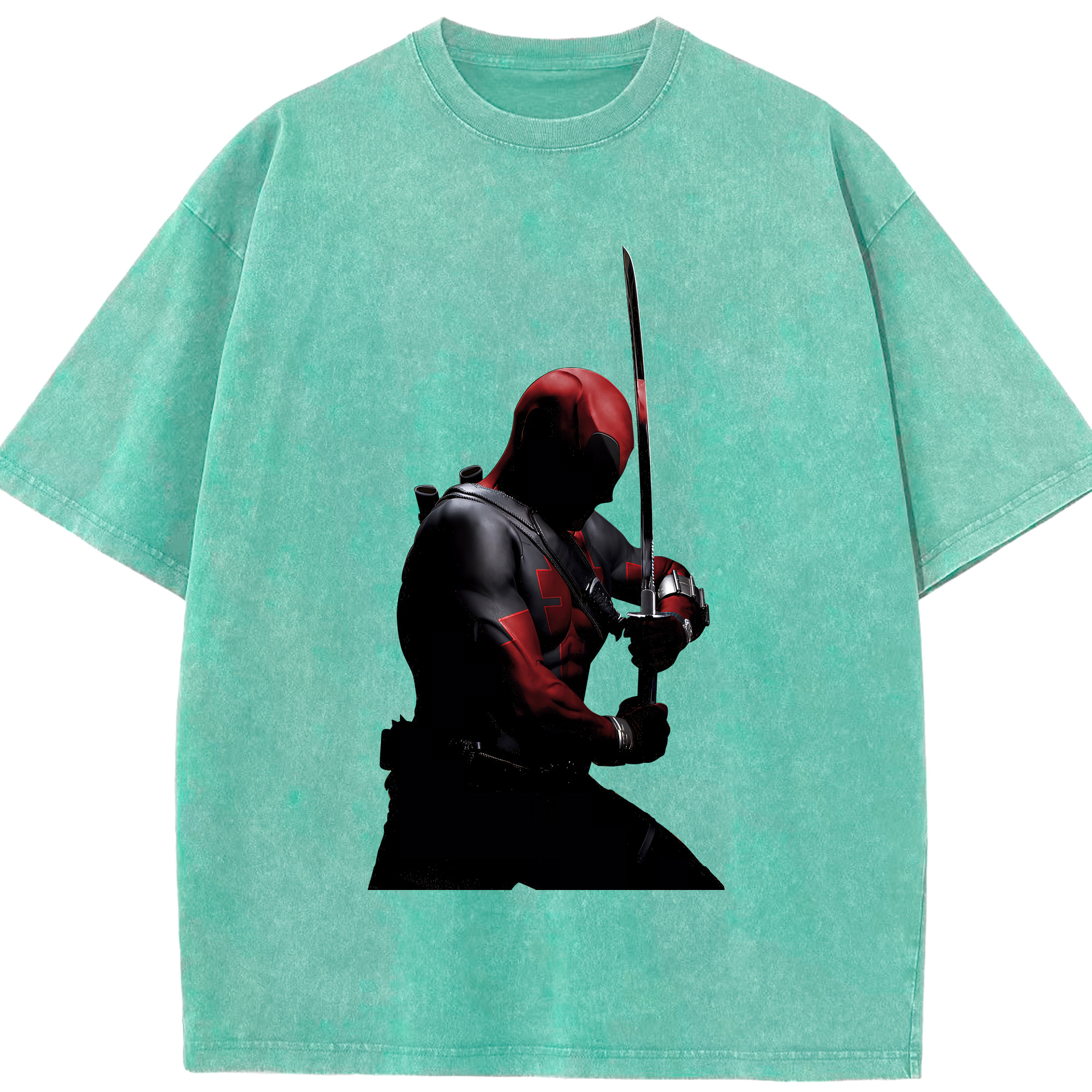 （画像用） Deadpool デッドプール 綿100% ヴィンテージ風 半袖Tシャツ（フロントプリント）